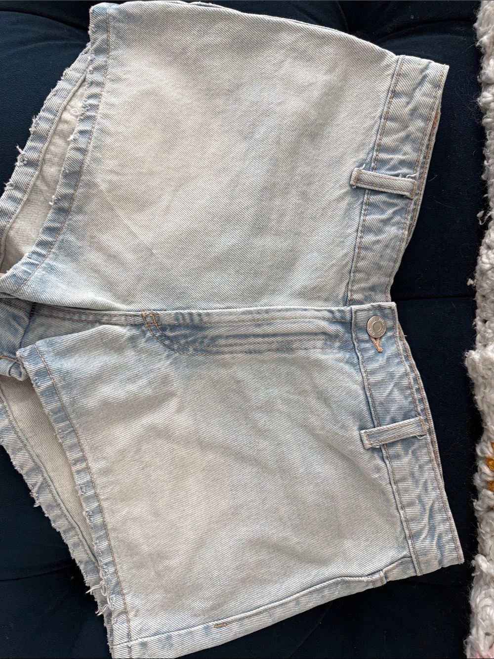 Zara Light Blue Washed Denim Women's Jean Shorts